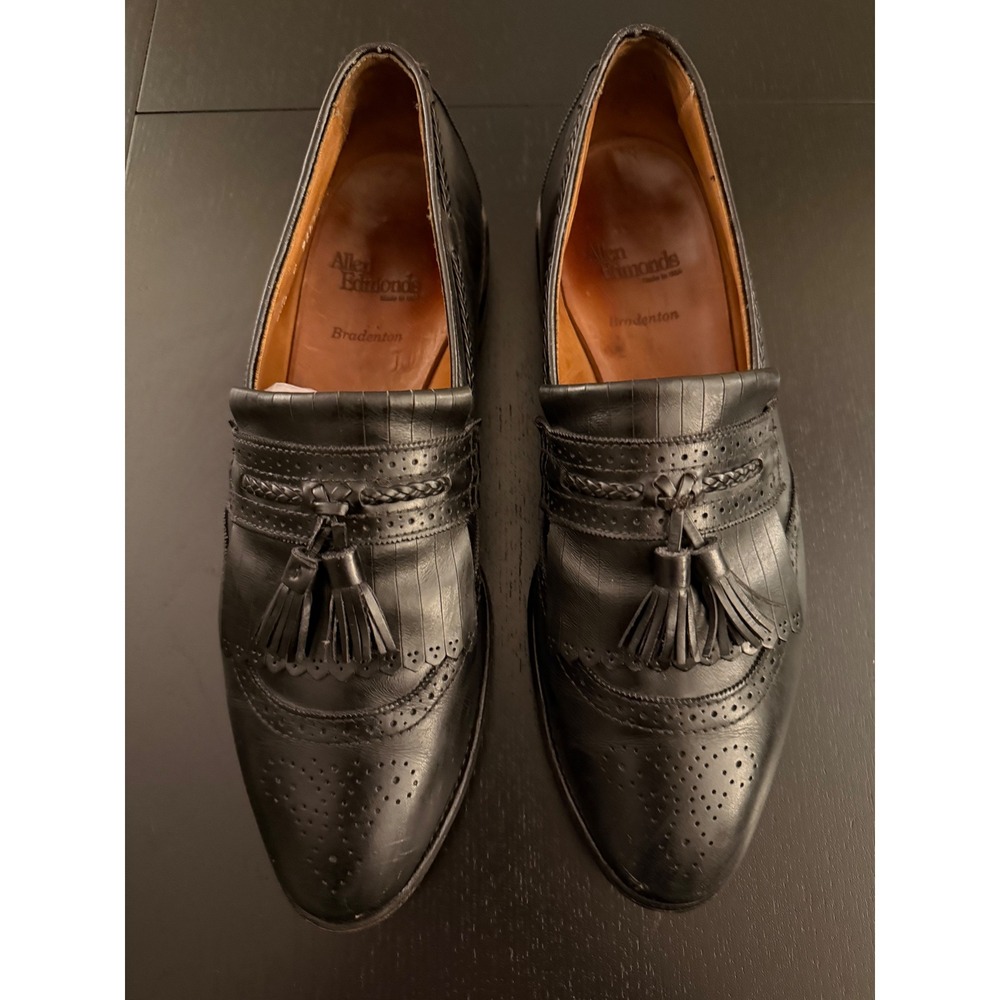 Allen Edmonds Black Leather Tassel Loafers